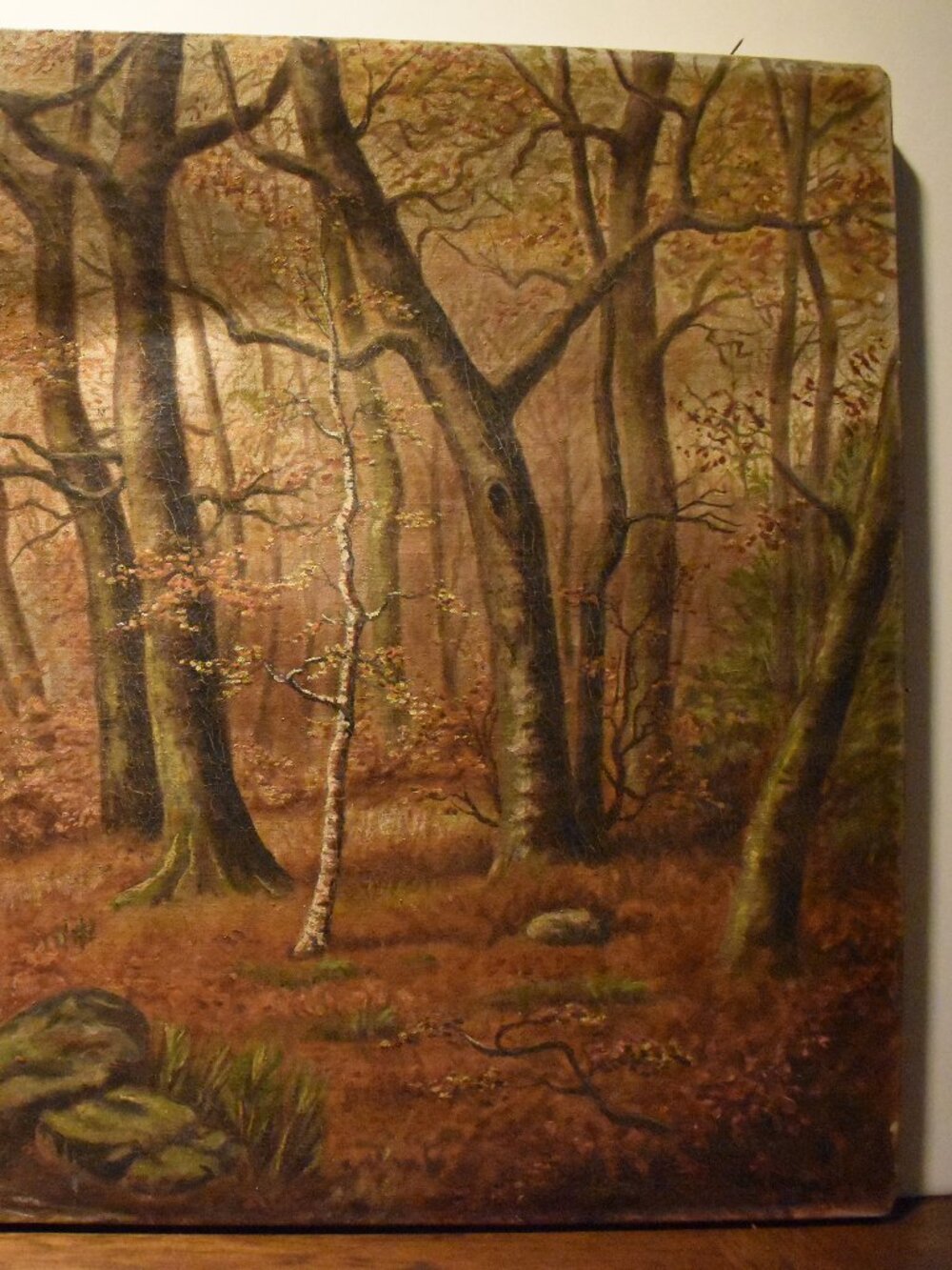 Rare/Antique E.W. Redfield SIGNED Style Woodland Century Oil Canvas 23"x33"